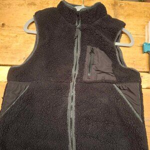 Maurices Black Sherpa-Style Vest